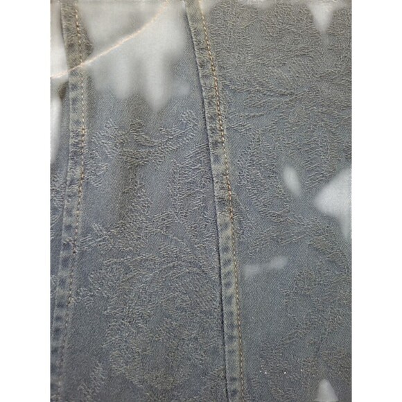 VINTAGE Retro 80s Maria Koutsikou Oversized Jacket Blue Floral Jacquard Sz M H3 - Picture 4 of 10